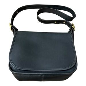 Coach Black Crossbody Bag with Gold Accents